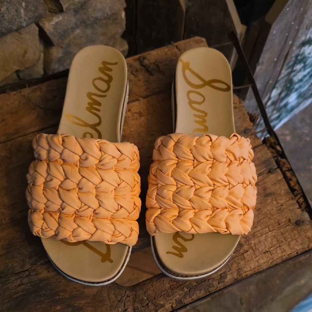 Sam Edelman Women's Vibrant Orange Braided Sandals